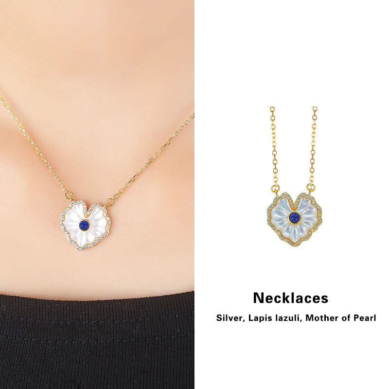 Collier spirituel en argent sterling 925 avec agate rouge Tridacna et lazurite