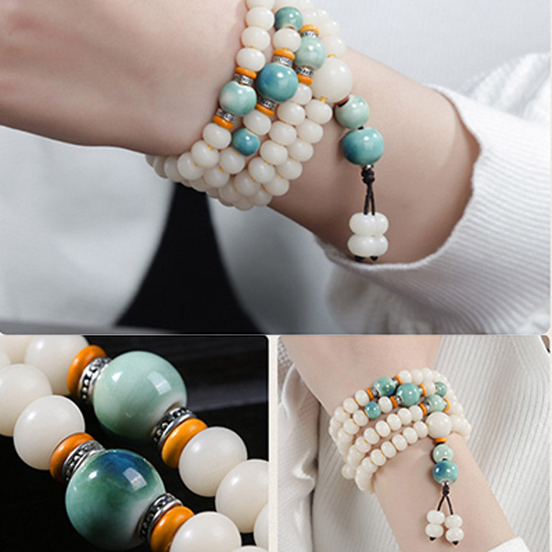 Bracelet réglable en graines de Bodhi pour la sagesse et la méditation