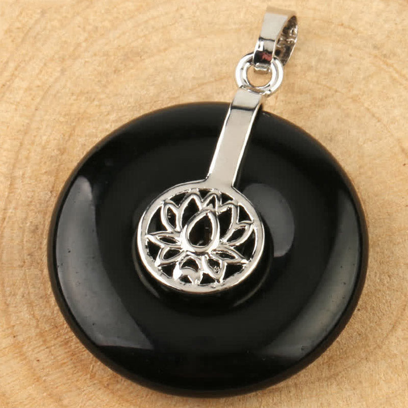 Collier de guérison en cristal d'améthyste rose lotus