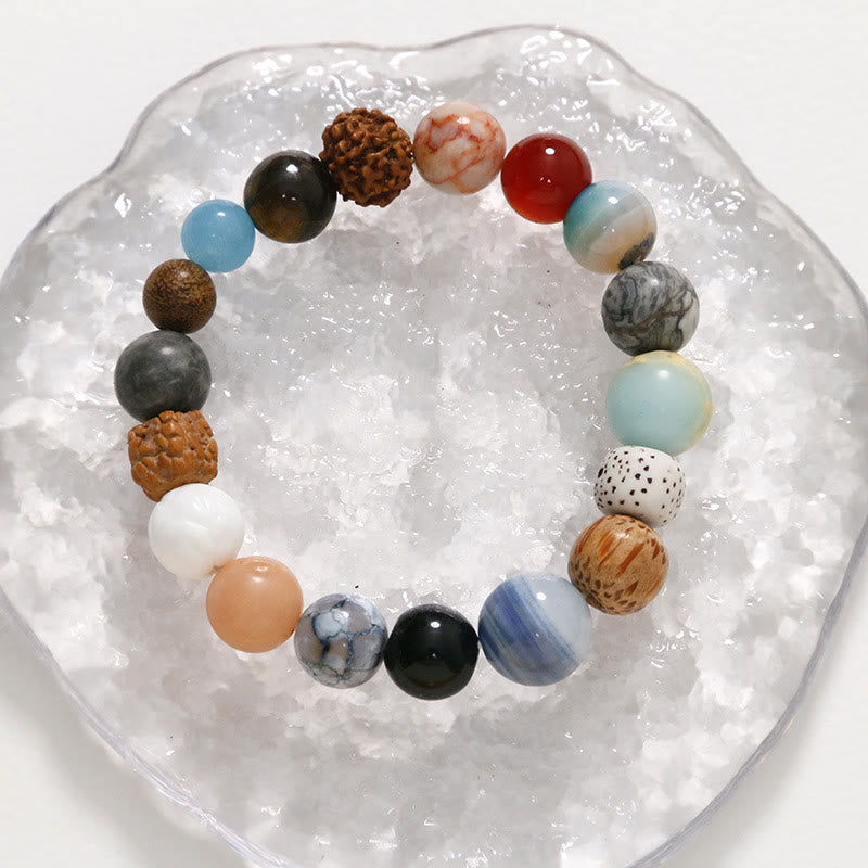 Bracelet spirituel en graines de Bodhi naturelles pour la protection et la sagesse