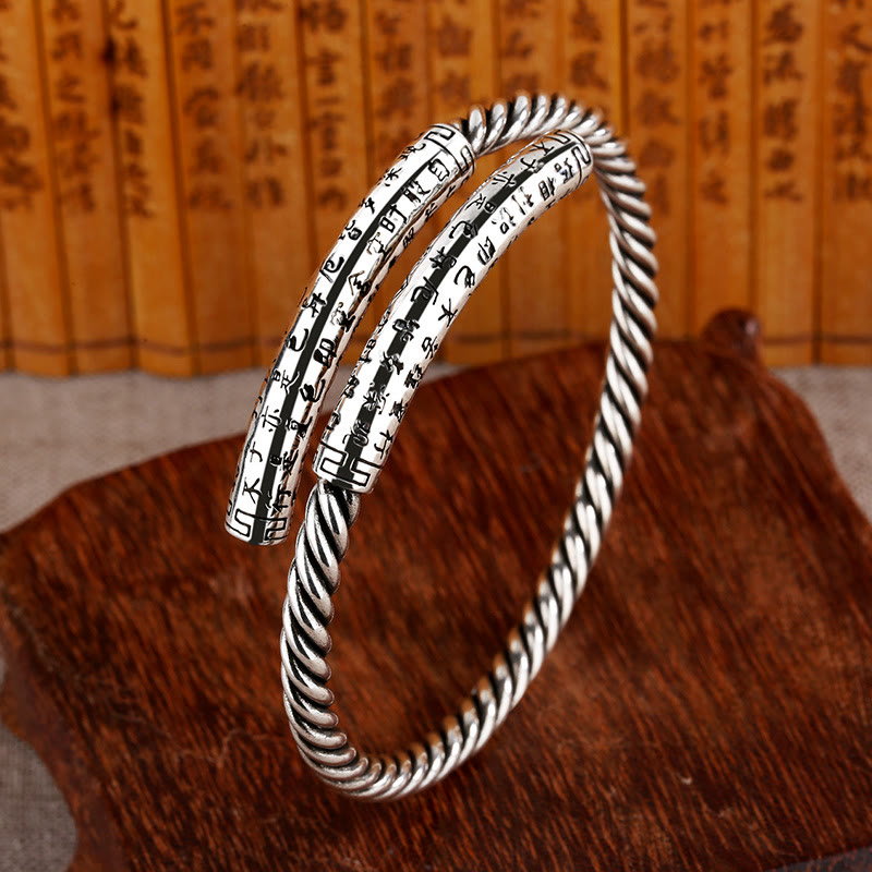 Bracelet d'équilibre spirituel en cuivre avec motif Sutra du cœur
