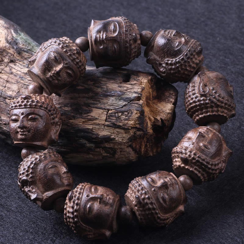 Bracelet calme en bois d'agar de 20 mm pour la méditation et l'équilibre