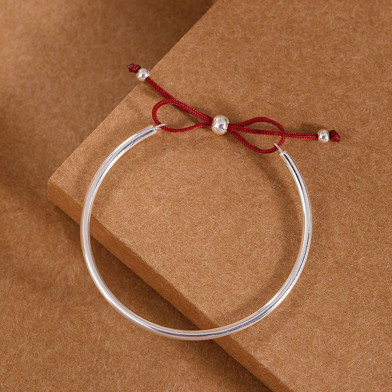 Bracelet de guérison en argent sterling 925 avec cordon rouge pour une protection spirituelle