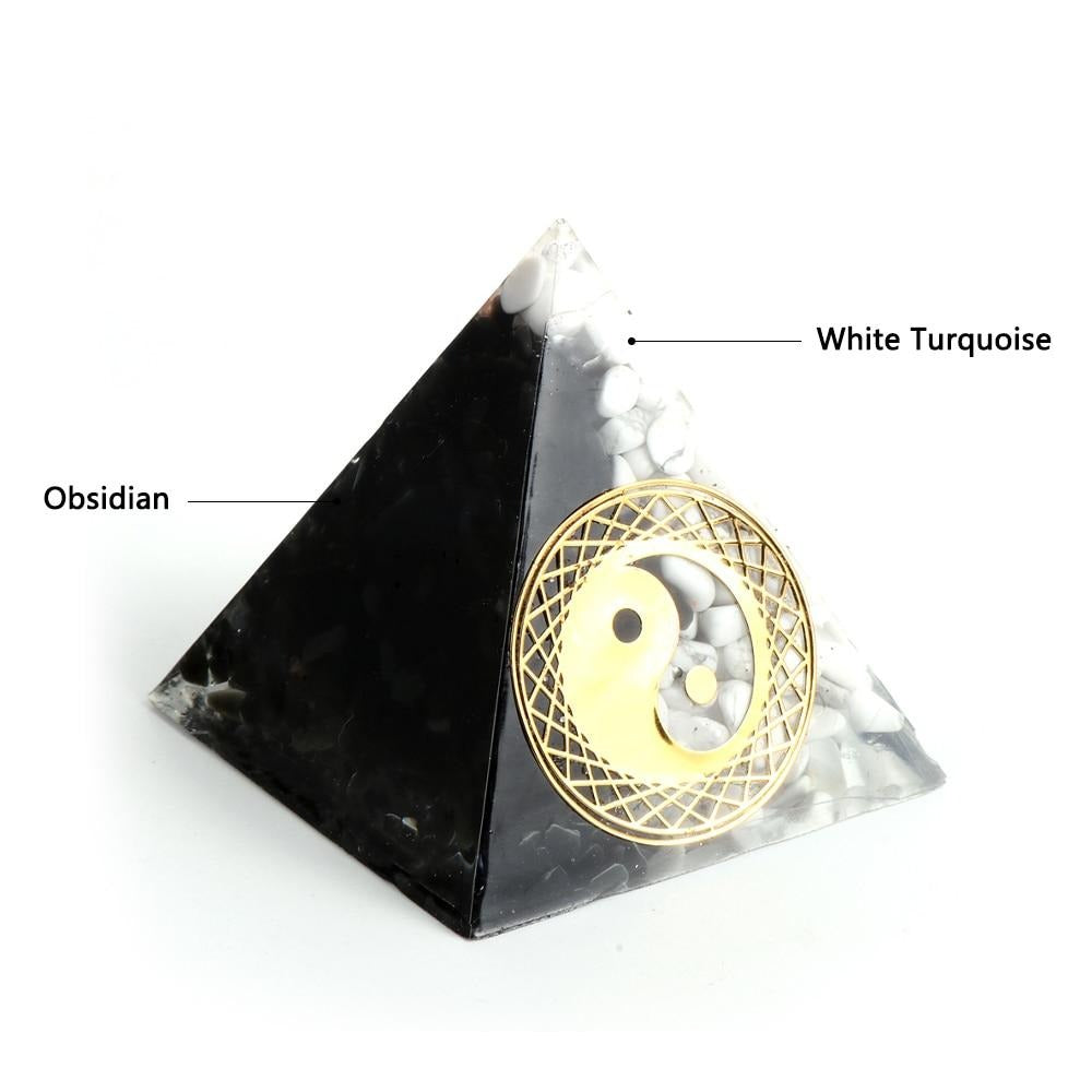 Équilibrer la pyramide d’orgonite Yin Yang