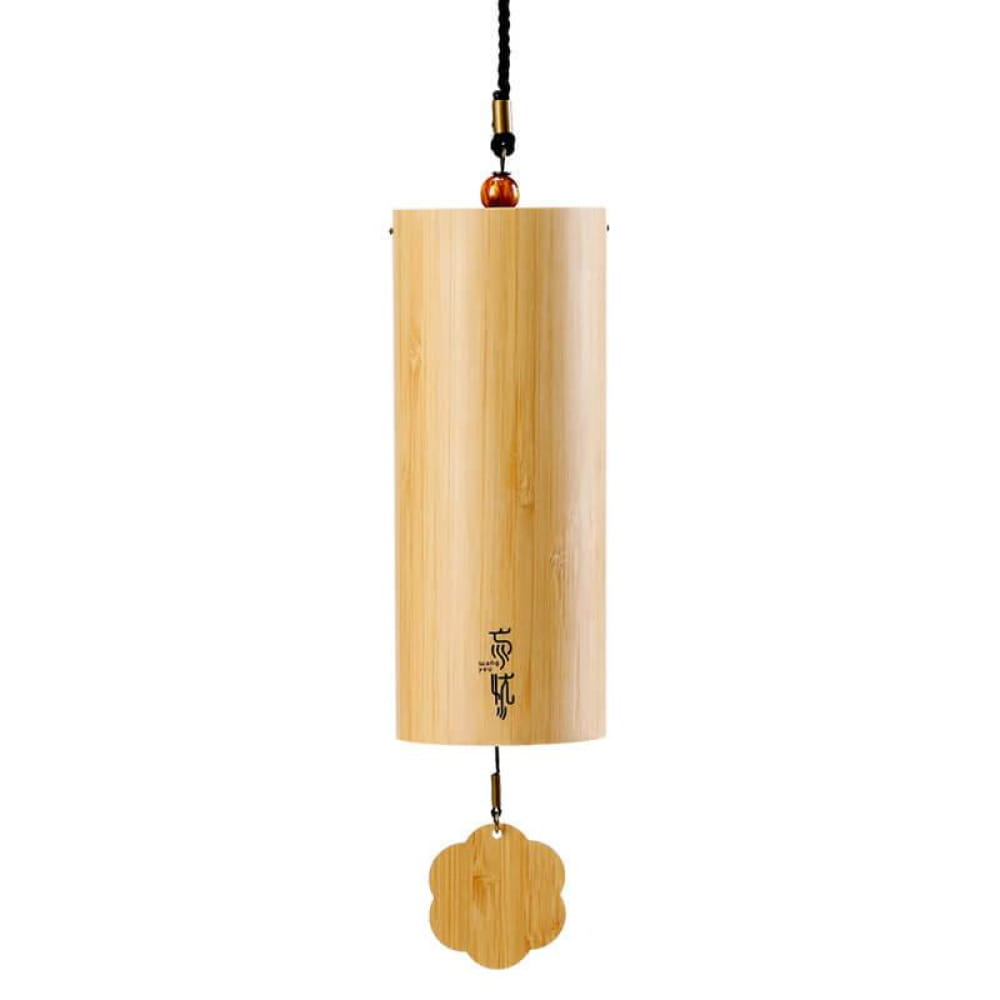 Bamboo wind chime with decorative pendant in Bamboo 9-Tone Wind Chime melody set