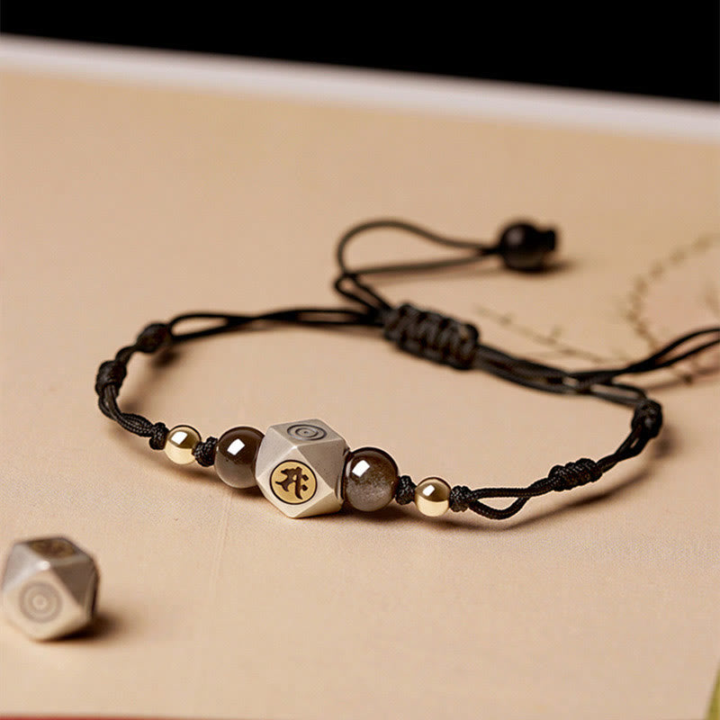Bracelet du zodiaque chinois en argent sterling avec cinabre et Bouddha du Natal
