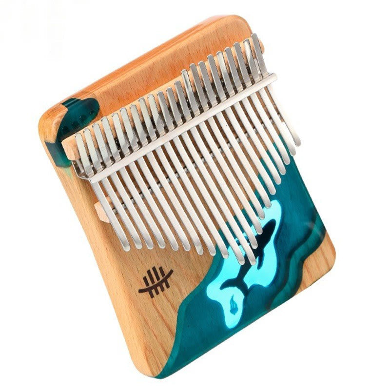 Kalimba 21 touches en bois de hêtre pour la méditation - Sons de guérison