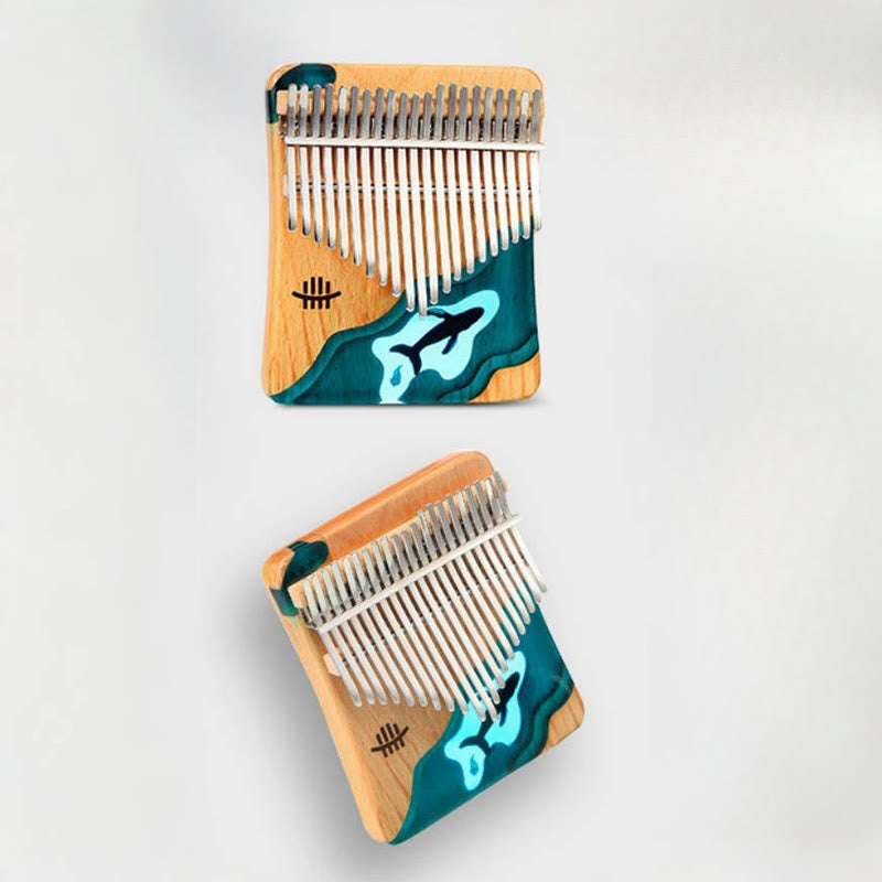 Kalimba 21 touches en bois de hêtre pour la méditation - Sons de guérison