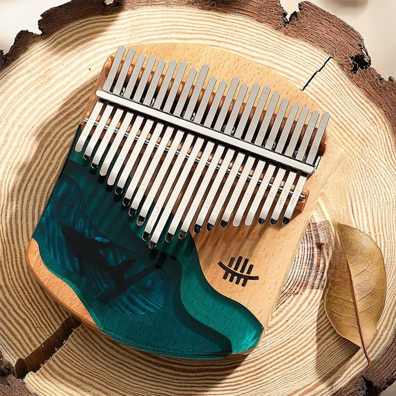 Kalimba 21 touches en bois de hêtre pour la méditation - Sons de guérison