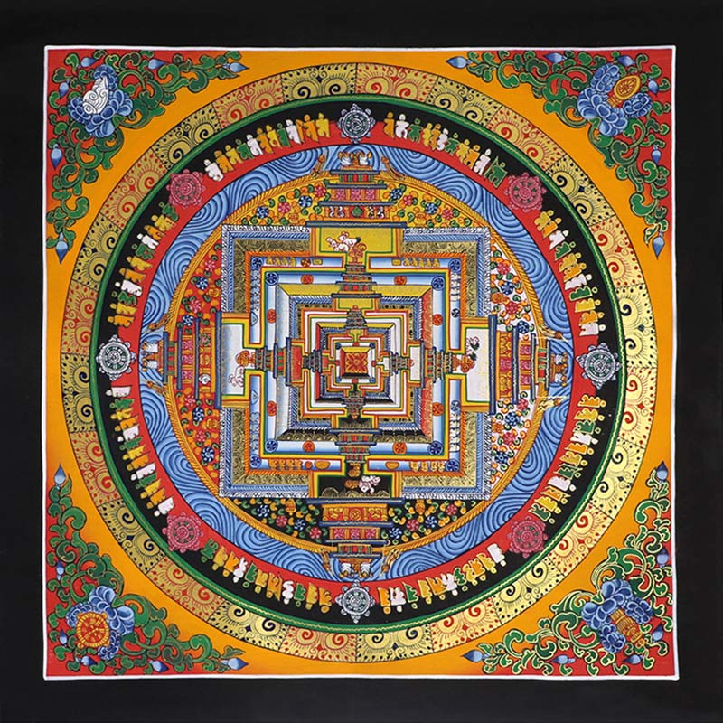 Handmade Tibetan Thangka Painting | 37x42cm Spiritual Art