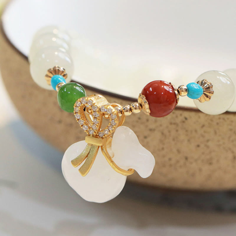 Bracelet de bénédiction en jade blanc Hetian de 8 mm pour la protection