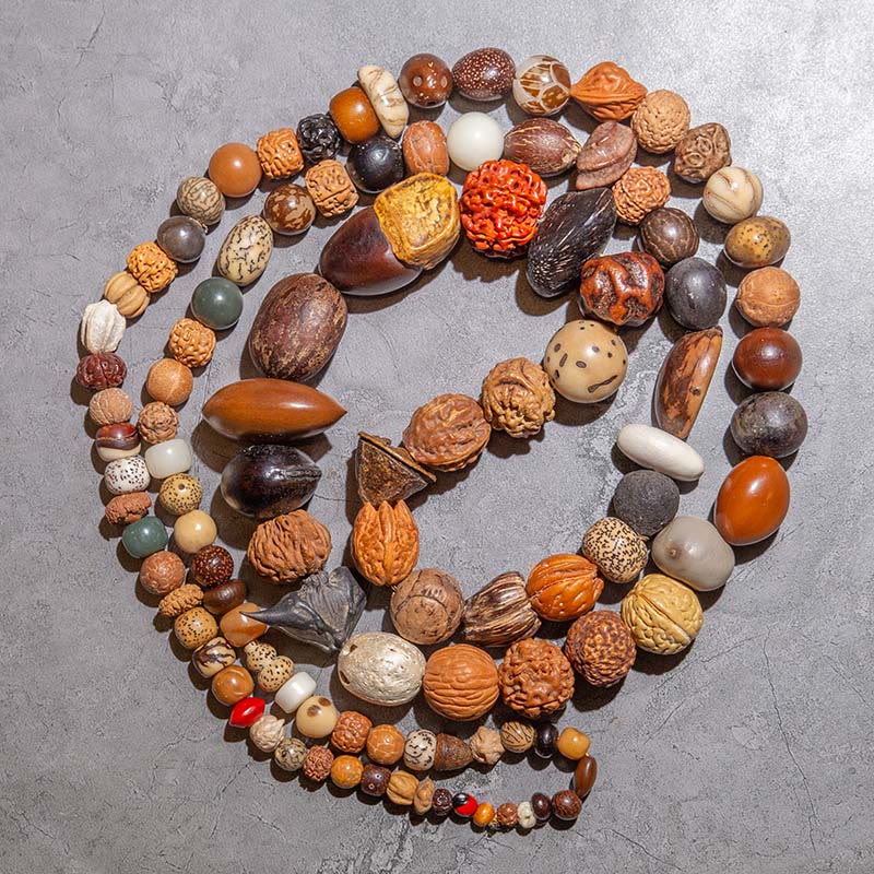 108 Beads Bodhi Seed Mala Bracelet for Luck & Wealth
