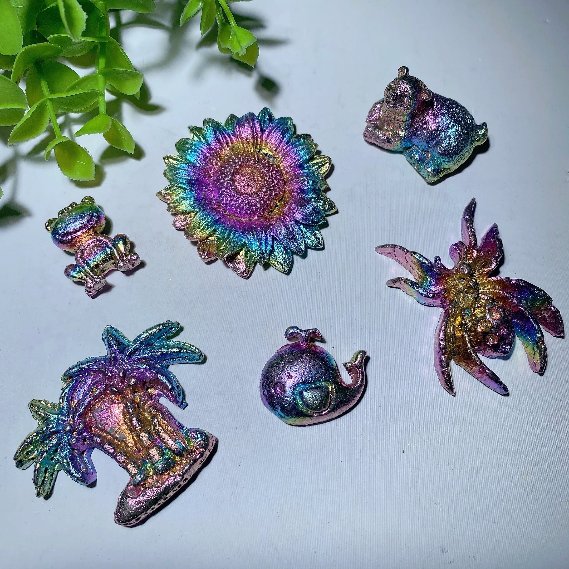 Bismuth Crystal Figurines 0.9-1.9 Inch Healing Carvings