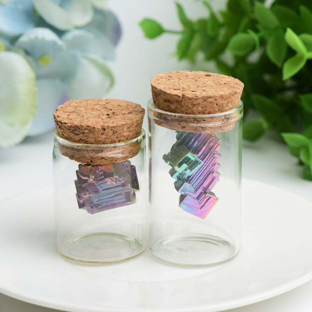 Bouteille de souhaits de guérison en cristal de bismuth, 4,6 à 5,6 cm