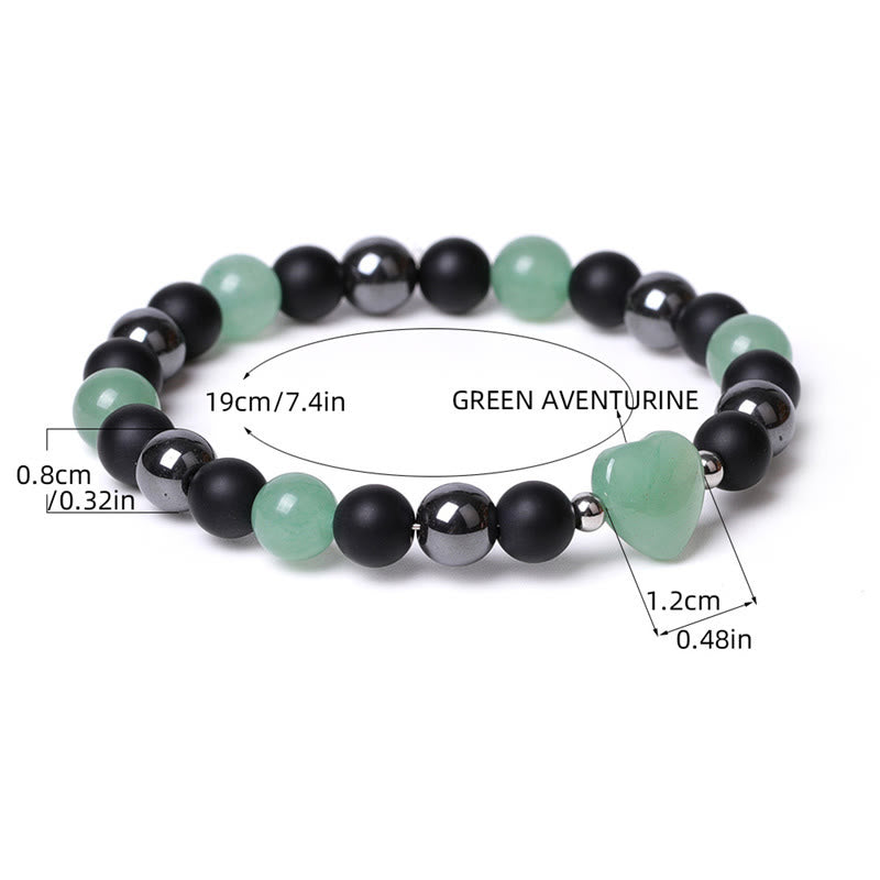 Bracelet de protection en onyx noir et œil de tigre, perles de 8 mm