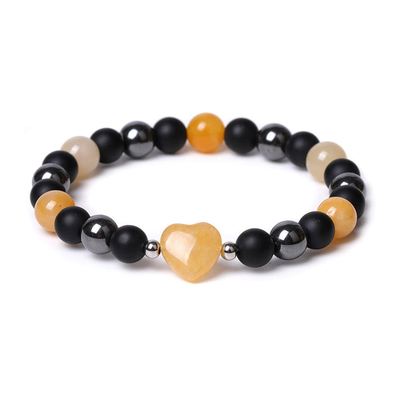 Bracelet de protection en onyx noir et œil de tigre, perles de 8 mm
