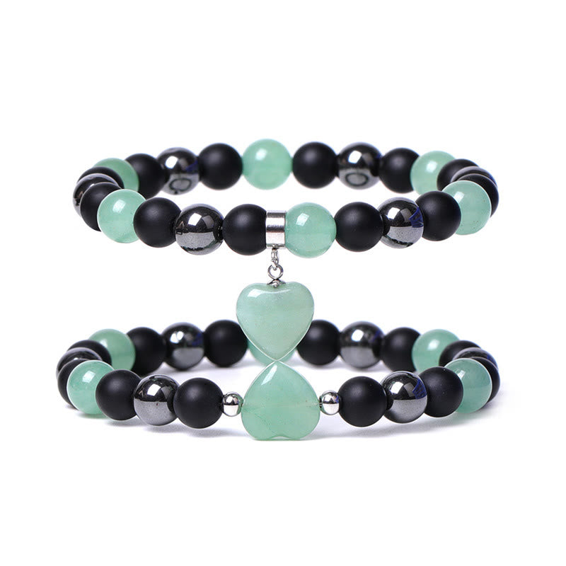 Bracelet de protection en onyx noir et œil de tigre, perles de 8 mm