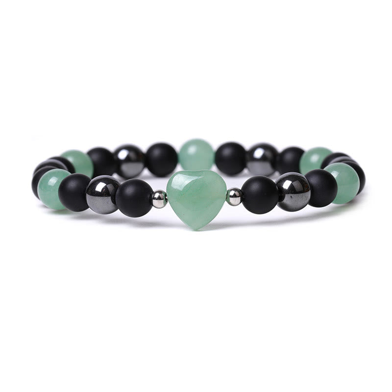 Bracelet de protection en onyx noir et œil de tigre, perles de 8 mm