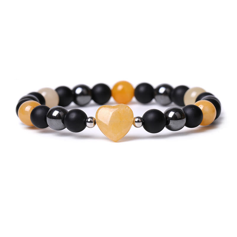 Bracelet de protection en onyx noir et œil de tigre, perles de 8 mm