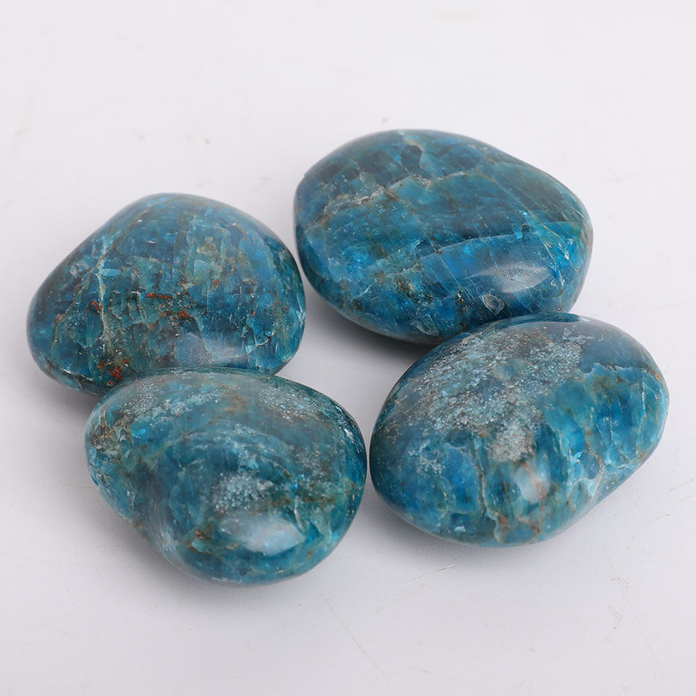Pierre de guérison en cristal d'apatite bleue de 3,8 à 5 cm