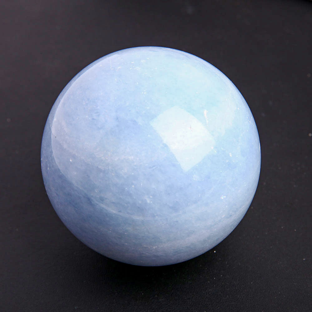 Sphère de cristal de calcite bleue 75-85 mm Orbe de guérison