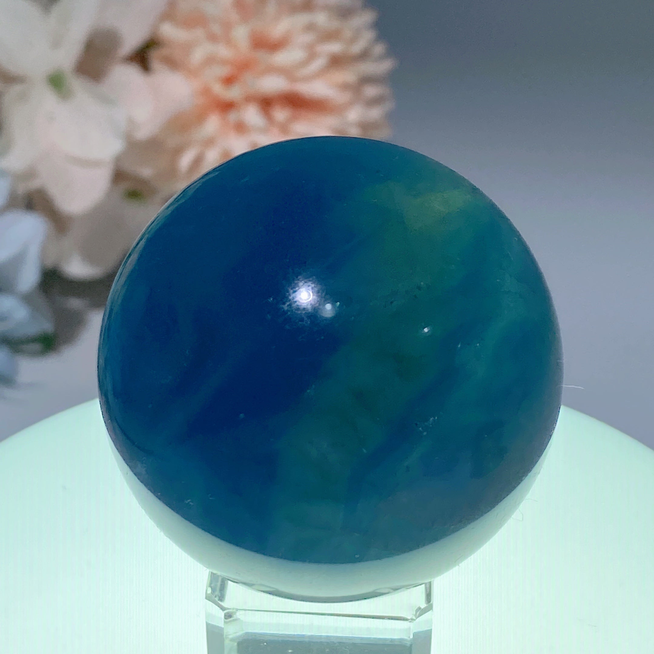 Blue Fluorite Crystal Sphere 1.5-2.0 Inch Healing Orb