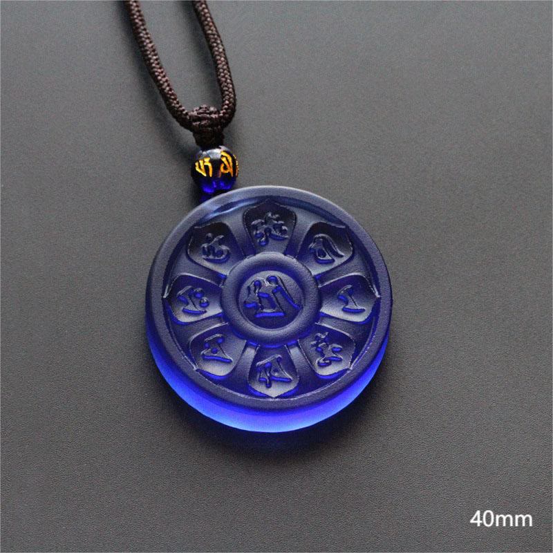 Collier d'illumination Lotus bleu Liuli Manjusri