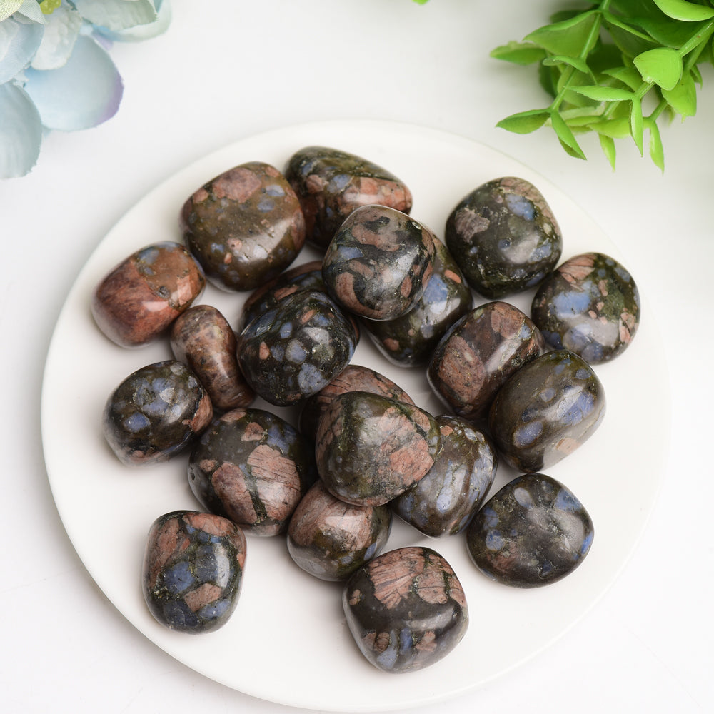 Cristaux de guérison roulés bleus Que Sera de 2 cm