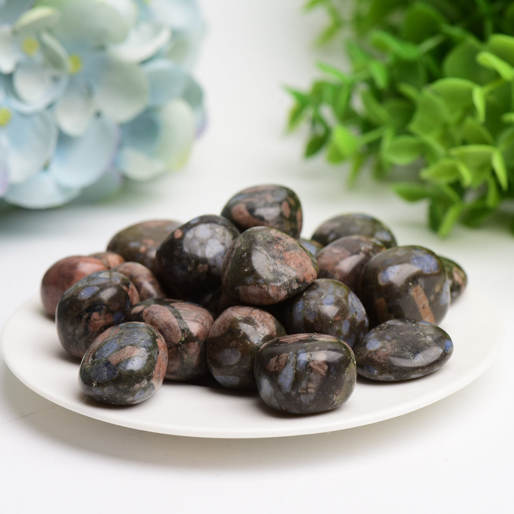 Cristaux de guérison roulés bleus Que Sera de 2 cm