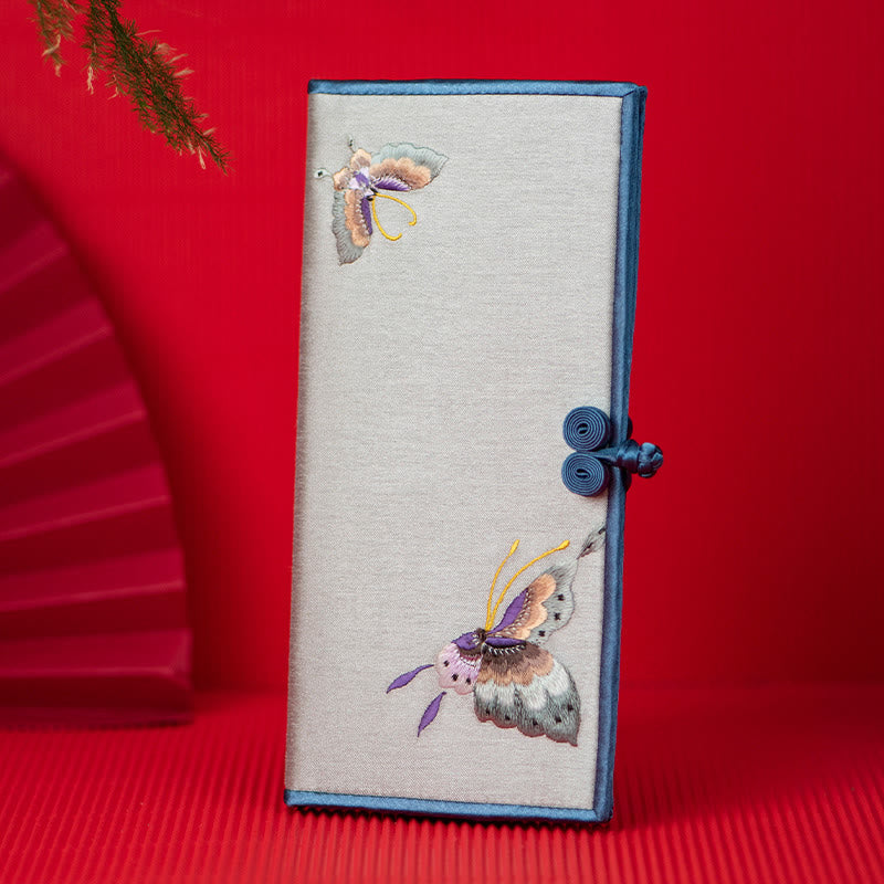 Sac à main brodé Orchidée papillon Su 20 cm Accessoire spirituel