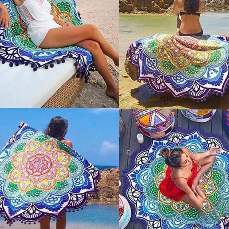 150x150cm Polyester Mandala Tapestry for Meditation & Decor