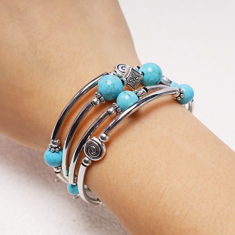 Turquoise Balance Bracelet with Multi-Stone Chakra Healing Beads