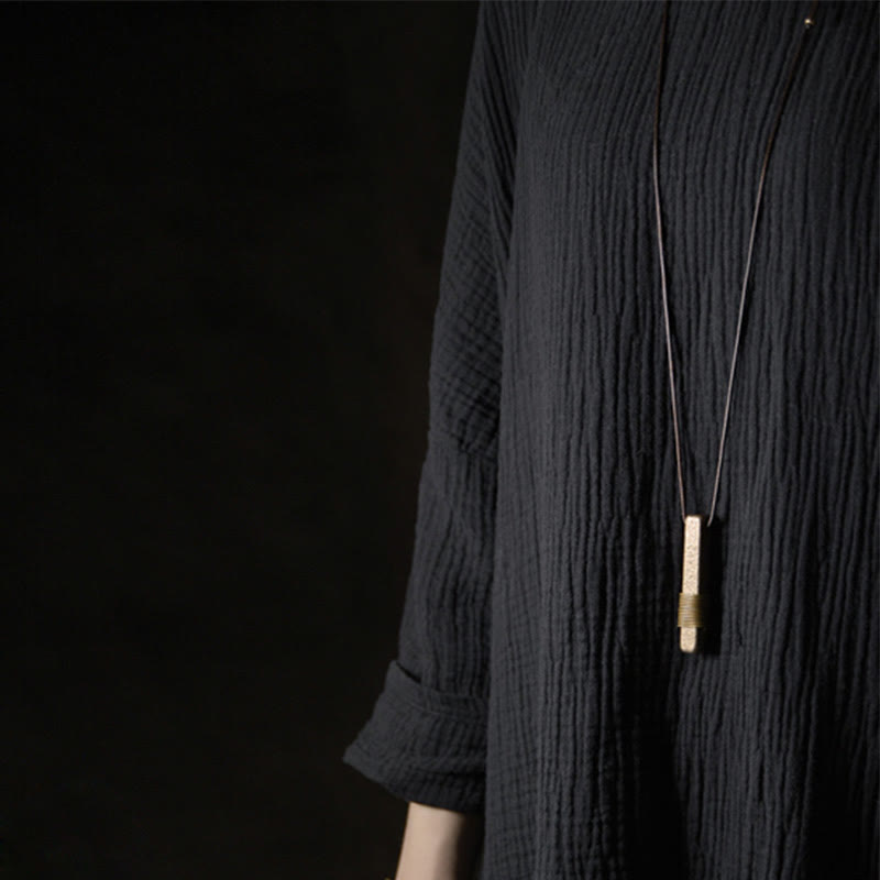 Collier de richesse texturé vintage en cuivre pour la chance spirituelle