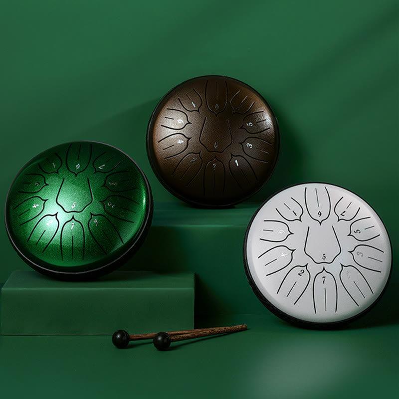 Kit de méditation Lotus de 6 pouces à 11 notes en acier