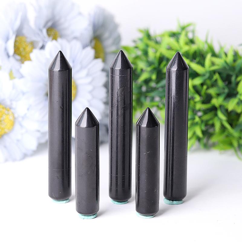 Baguette de cristal de shungite pour la guérison et l'équilibre