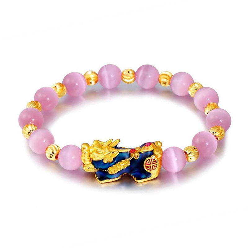 8mm Chrysoberyl Pixiu Lucky Bracelet for Wealth & Protection