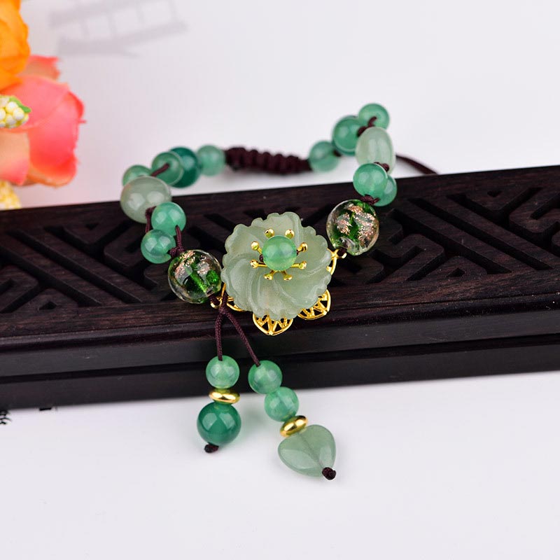 Bracelet porte-bonheur unisexe en jade vert, perles de 6 à 10 mm