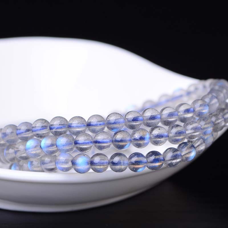 Bracelet de guérison en pierre de lune naturelle, perles de 6 mm pour le calme