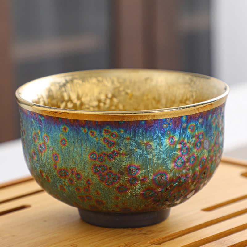 Colorful Ceramic Chinese Tea Cup 135ml Handcrafted Artistry