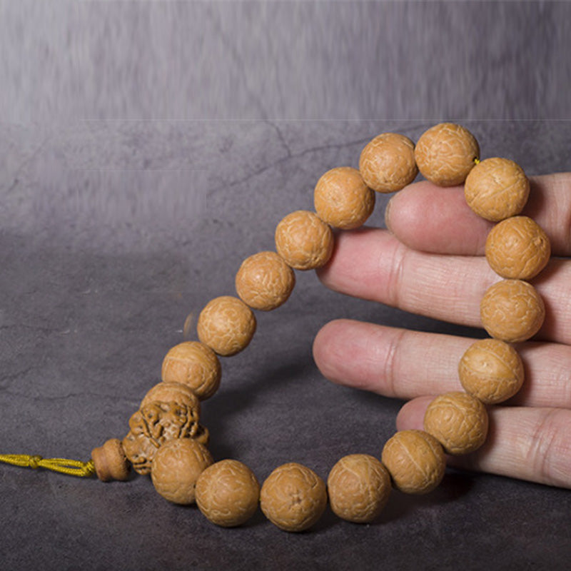 15mm Bodhi Seed Wrist Mala for Luck & Auspiciousness
