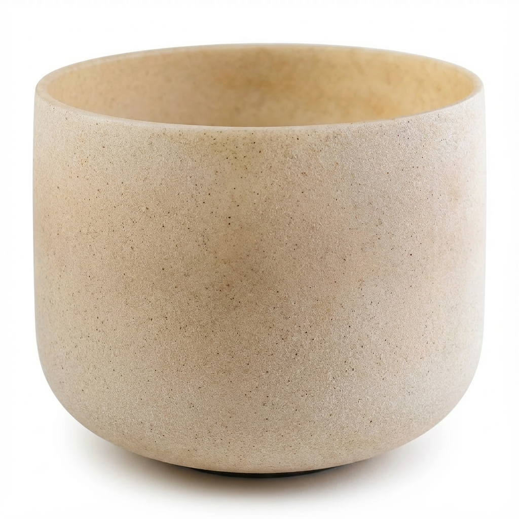 Bol chantant en cristal de fusion de pierres précieuses topazes E Note Tea