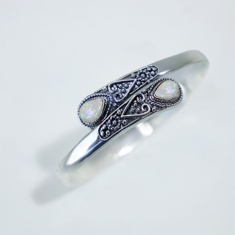 Bracelet manchette de guérison en zircon | Protection spirituelle et richesse