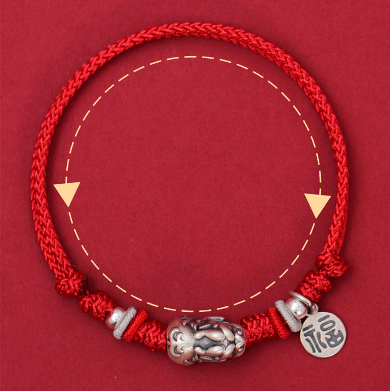 Authentic Sterling Silver PiXiu Prosperity Braided Bracelet