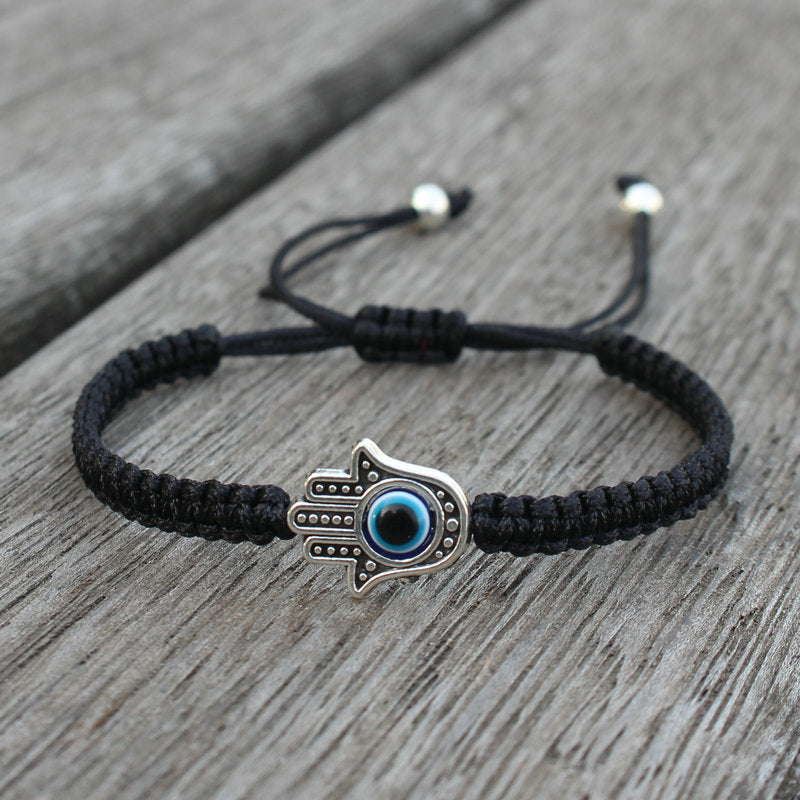 Bracelet de protection fait main avec symbole Hamsa | Chance et foi