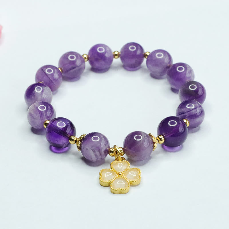 Bracelet à breloques Paix intérieure en améthyste de 10 mm