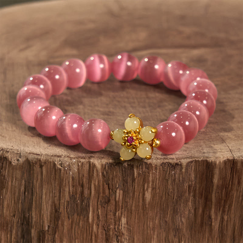 Bracelet d'amour en chrysobéryl œil de chat | Sons de guérison