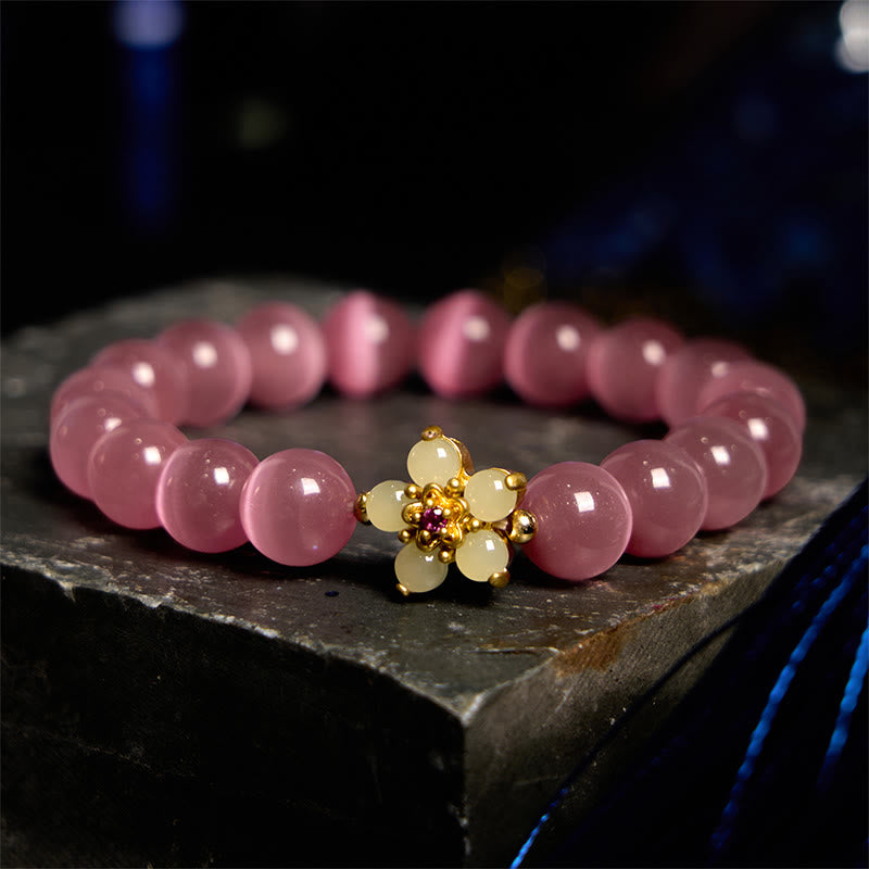 Bracelet d'amour en chrysobéryl œil de chat | Sons de guérison
