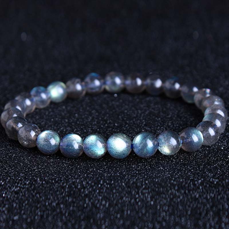 Bracelet de guérison en pierre de lune naturelle, perles de 6 mm pour le calme