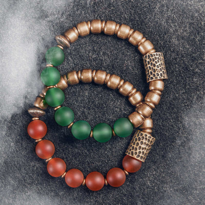 Bracelet de confiance en agate rouge de 10 mm pour la fortune