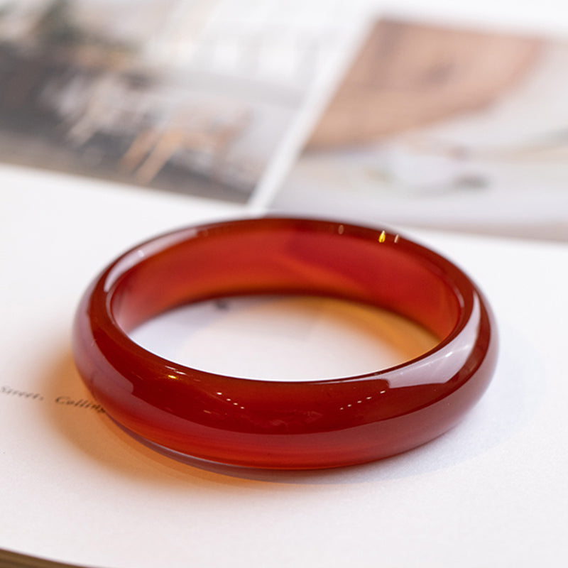 Bracelet de confiance en agate rouge 56 mm